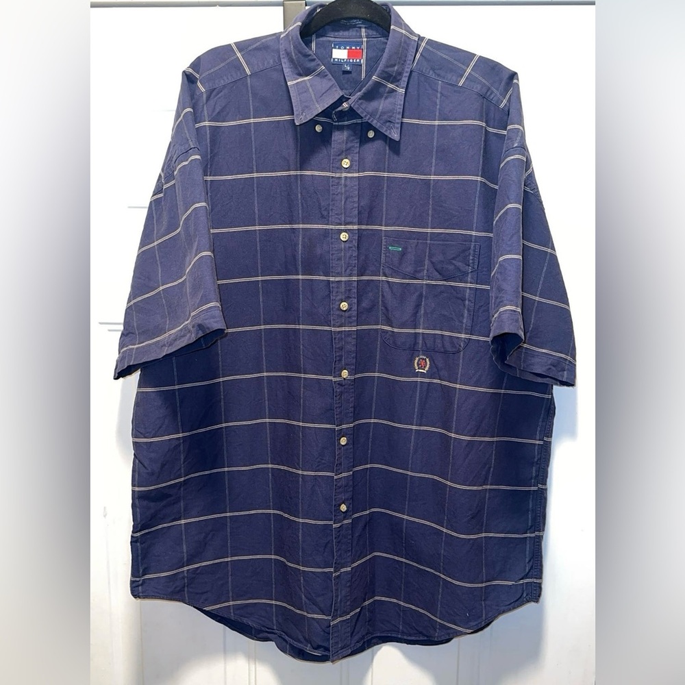 Vintage Men’s Tommy Hilfiger Shirt Button Up Short Sleeve